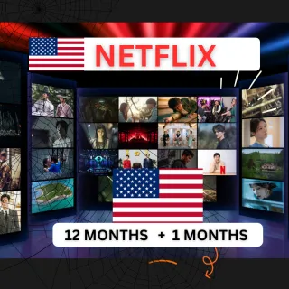 NETFLIX US 12 MONTHS + 1 MONTH FREE