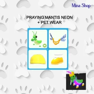 PRAYING MANTIS NEON + PET WEAR