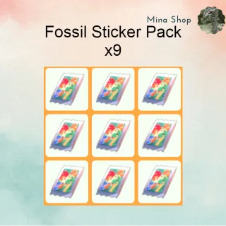 FOSSIL STICKER PACK  - X9