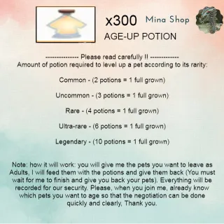 AGE-UP POTION X300