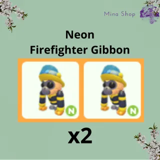 Neon  Firefighter Gibbon -x2