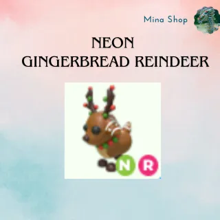 Neon Gingerbread Reindeer