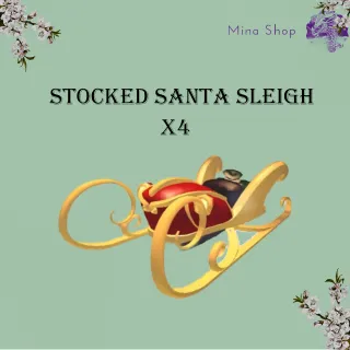 Stocked Santa Sleigh -x4