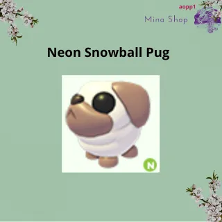 Neon Snowball Pug