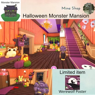 Halloween Monster Mansion - House (Fully Furnished )