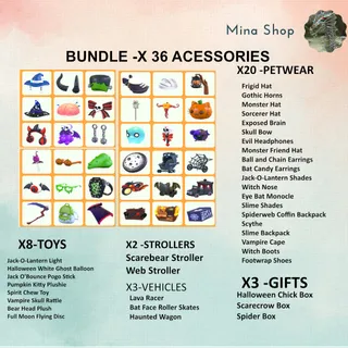 BUNDLE-X36 HALLOWEEN ACESSORIES