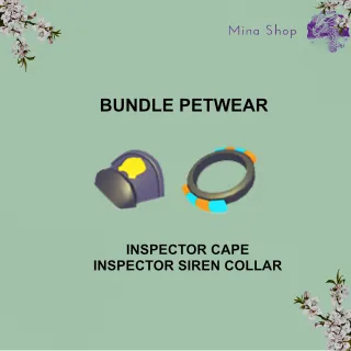 BUNDLE PETWEAR -INSPECTOR CAPE  INSPECTOR SIREN COLLAR