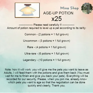 AGE-UP POTION - X25