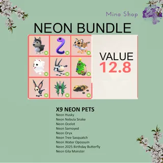 NEON BUNDLE - 9 NEON PETS 