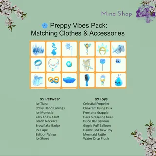 Preppy Vibes Pack:  Matching Clothes & Accessories