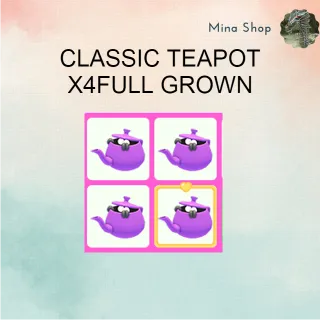 CLASSIC TEAPOT - X4 FULL GROWN 