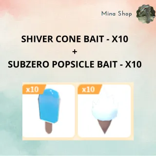 shiver cone bait - x10 + Subzero Popsicle Bait - x10