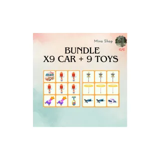 bundle - x9 car+ 9 toys