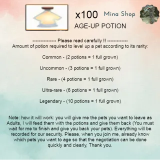 AGE-UP POTION X100