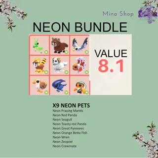 NEON BUNDLE - 9 NEON PETS 