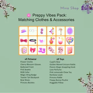 Preppy Vibes Pack:  Matching Clothes & Accessories