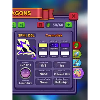 Cosmalisk leg eye and body