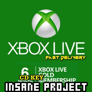 XBOX LIVE GOLD 6 months membership membership Xbox Key