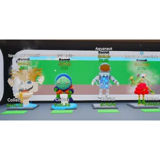 Spaghetti, murillo, aquanaut, roobin