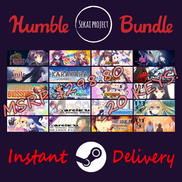 Humble Sekai Project Bundle Tier 3 Complete 20 Keys - 