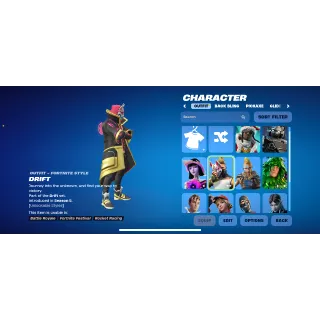 FORTNITE ACCOUNT DRIFT SKIN MAXXED OUT (NFA)