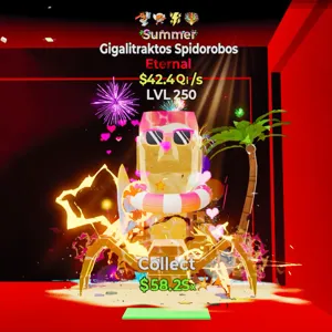 Fortnite Steal The Brainrot Summer Gigalitraktos Spidorobos 42.4 Qi/sec LVL 250 MAX