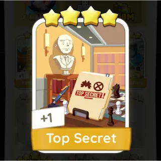 S17 Top Secret - Monopoly Go 4 Star Sticker ★★★★ (1 pcs)