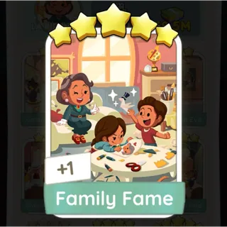 S13 Family Fame  - MONOPOLY GO 5 STAR STICKER ★★★★★ (1 PCS)