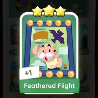 S6 Feathered Flight - Monopoly Go 3 Star Sticker ★★★ (1 pcs)