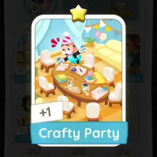 S4 Crafty Party - Monopoly Go 1 Star Sticker ★ (1 pcs)