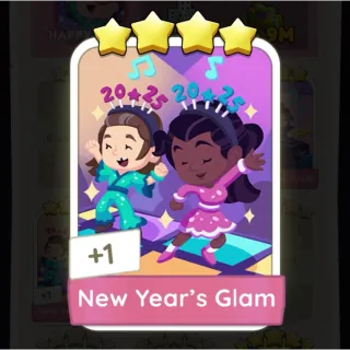 S13 New Year's Glam - Monopoly Go 4 Star Sticker ★★★★ (1 pcs)