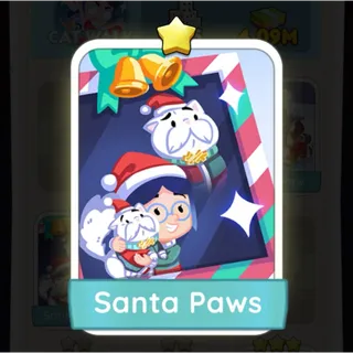 S3 Santa Paws - Monopoly Go 1 Star Sticker ★ (1 pcs)