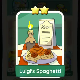 S5 Luigi's Spaghetti - Monopoly Go 2 Star ★★