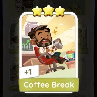 S13 Coffee Break - Monopoly Go 3 Star Sticker ★★★ (1 pcs)