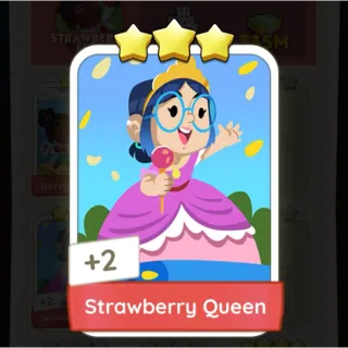 S12 Strawberry Queen - Monopoly Go 3 Star Sticker ★★★ (1 pcs)
