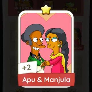 S3 Apu & Manjula - Monopoly Go 1 Star ★
