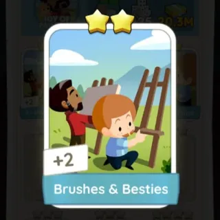 S8 Brushes & Besties - Monopoly Go 2 Star Sticker ★★ (1 pcs)