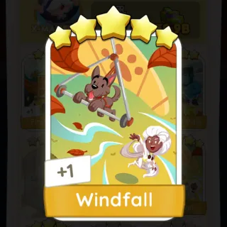 S17 Windfall - Monopoly Go 5 Star Sticker ★★★★★ (1 pcs)