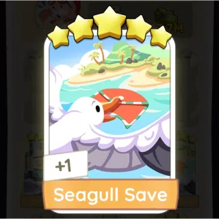 S15 Seagull Save - Monopoly Go 5 Star Sticker ★★★★★ (1 pcs)