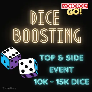 Dice Boosting, Top Event, Side Tournament Service - Monopoly Go