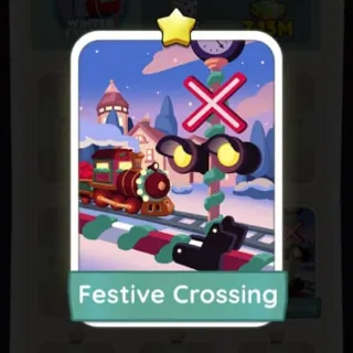 S1 Festive Crossing - Monopoly Go 1 Star Sticker ★ (1 pcs)