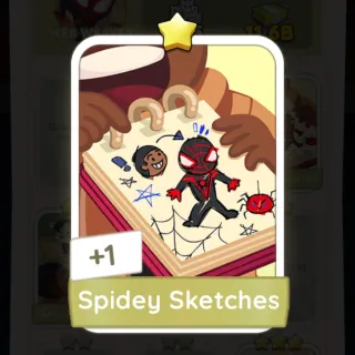 S5 Spidey Sketches - Monopoly Go 1 Star Sticker ★ (1 pcs)