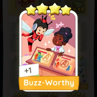 S10 Buzz-Worthy - Monopoly Go 4 Star Sticker ★★★★ (1 pcs)