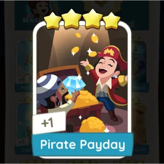 S11 Pirate Payday - Monopoly Go 4 Star Sticker ★★★★ (1 pcs)