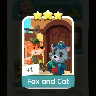 S18 Fox and Cat - Monopoly Go 3 Star ★★★