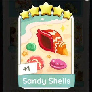 S14 Sandy Shells - Monopoly Go 5 Star Sticker ★★★★★ (1 pcs)