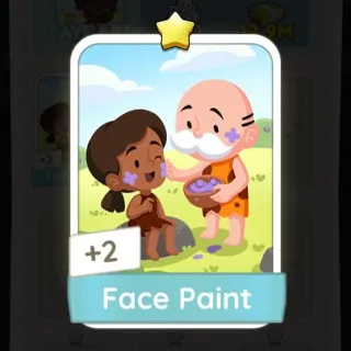 S1 Face Paint - Monopoly Go 1 Star Sticker ★ (1 pcs)