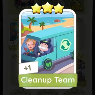 S15 Cleanup Team - Monopoly Go 3 Star Sticker ★★★ (1 pcs)