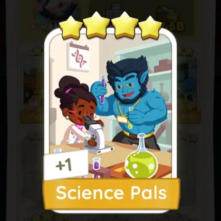 S17 Science Pals - Monopoly Go 4 Star Sticker ★★★★ (1 pcs)