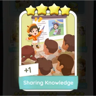 S10 Sharing Knowledge - Monopoly Go 4 Star Sticker ★★★★ (1 pcs)